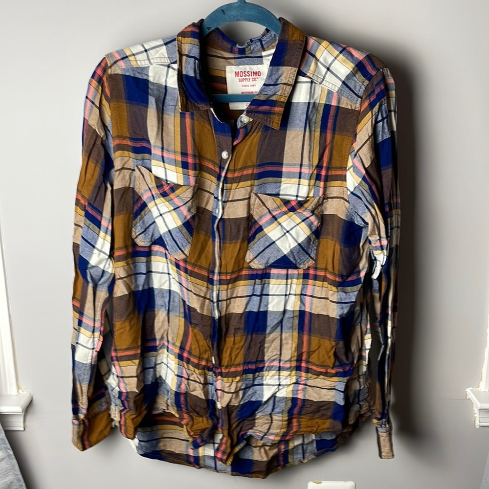 Mossimo Supply Co Plaid Button down XL